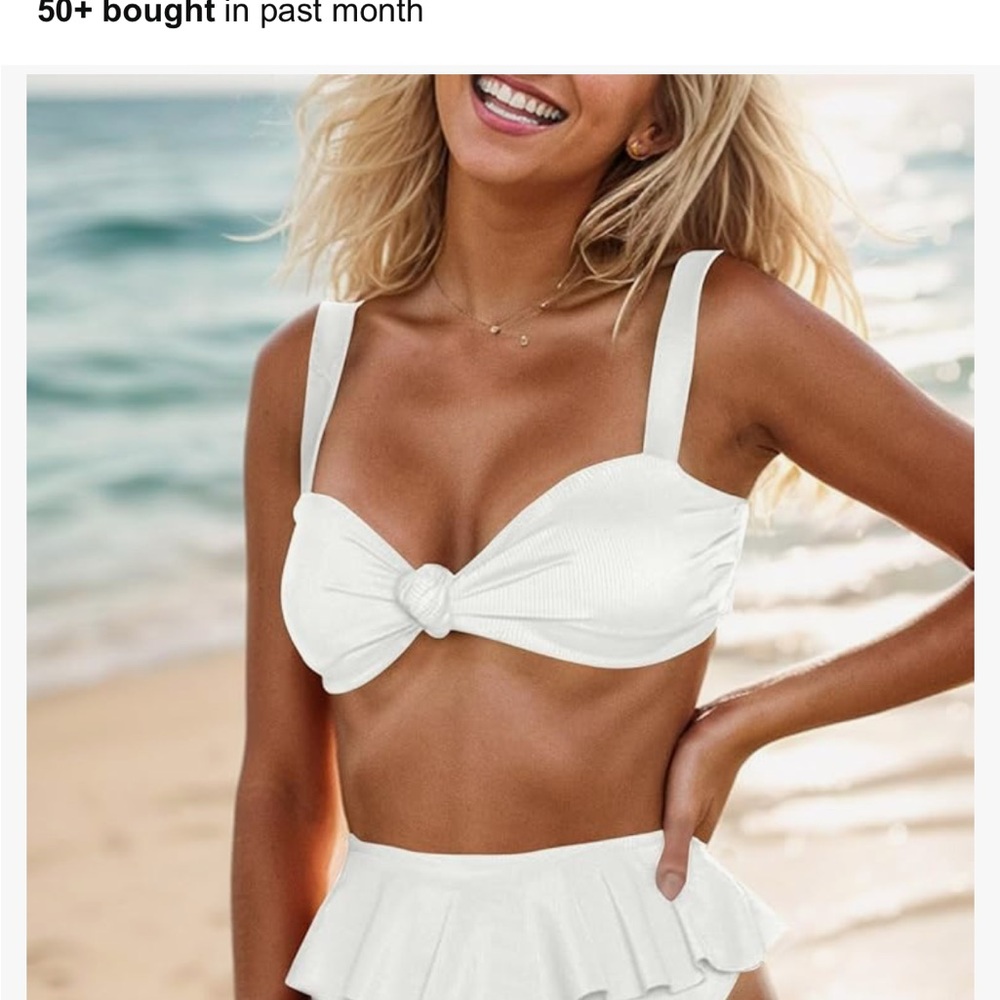 White Knotted Bikini Set